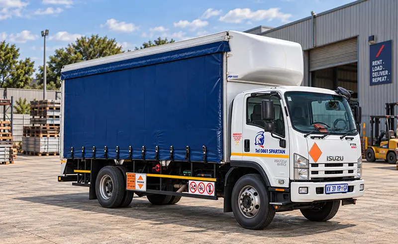 Curtain side truck for hire